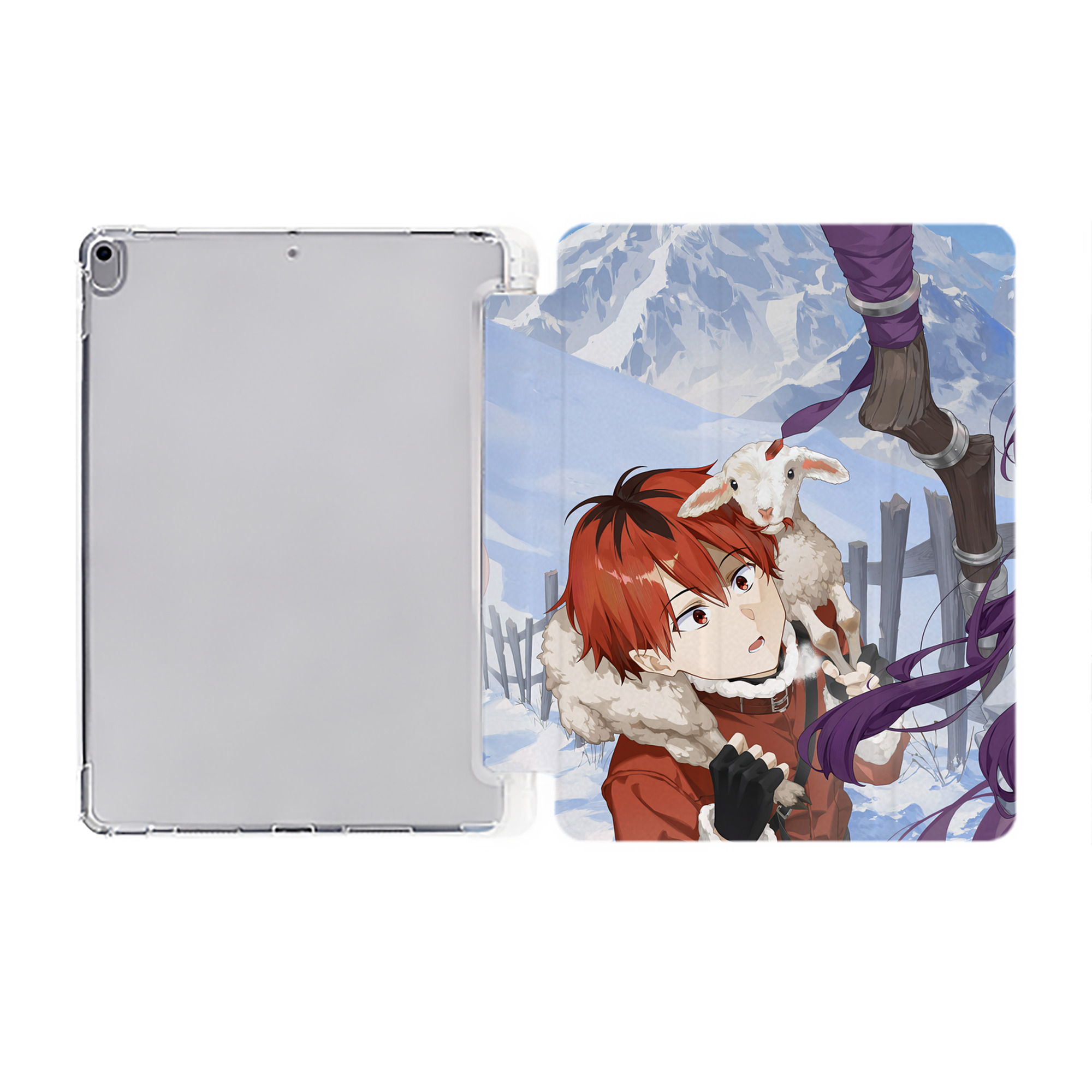 （画像用） 葬送のフリーレン Frieren IPad ケース ペン収納付き 三つ折りスタンド PUレザー×シリコン 対応機種9.5/10.5/10.9インチ